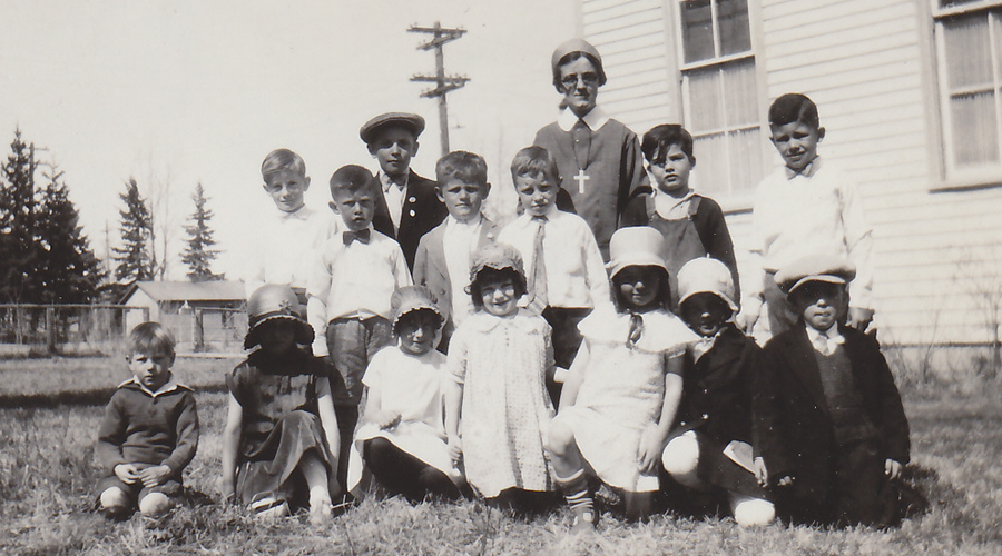 Sister Hermine LaMothe and students