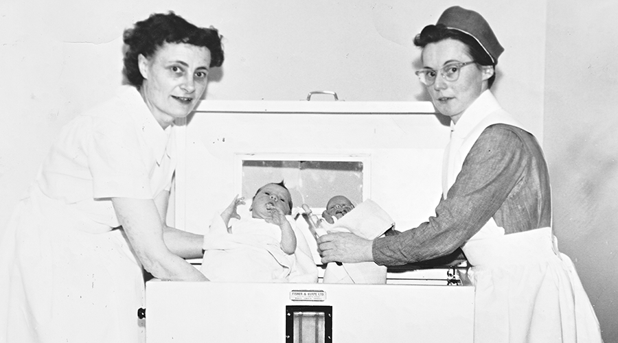 Sister Kathleen Allen with nurse