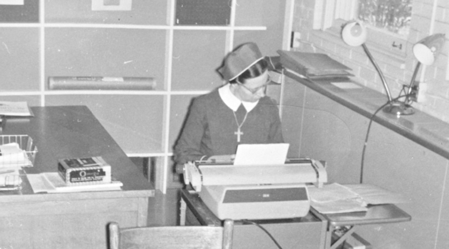 Sister Morrison in Grand Forks office
