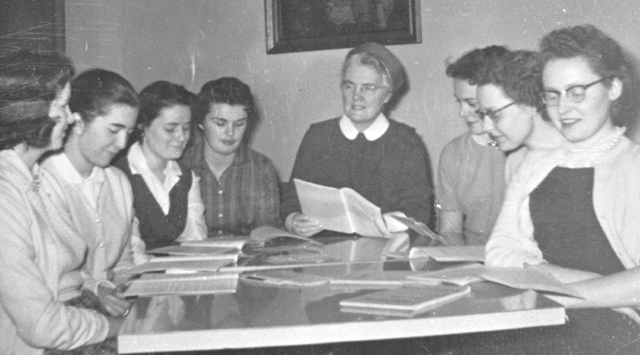 Sister Gillis with study group